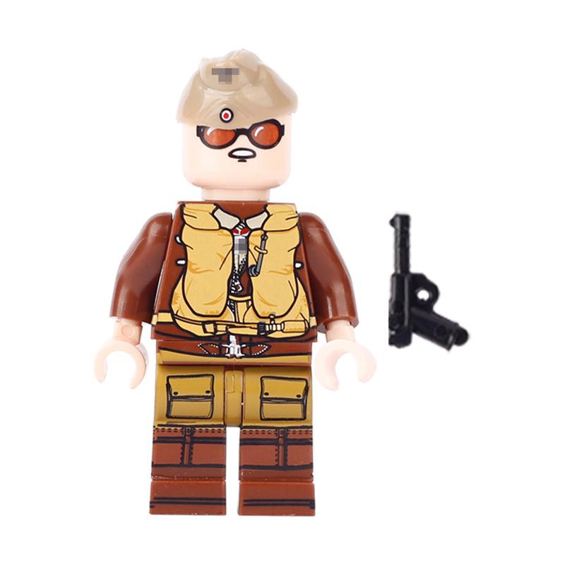 World War II Military Series Paratrooper Soldier Character Building Block Toys