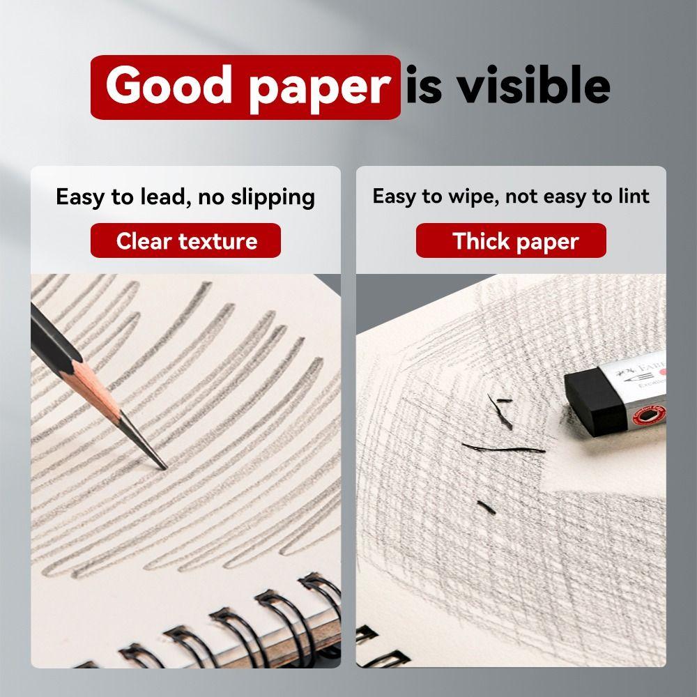 A4 A5 A6 8K 16K Скетчбук на спирали 30 листов Блокнот для эскизов художника Плотная бумага для рисования Цветной карандаш