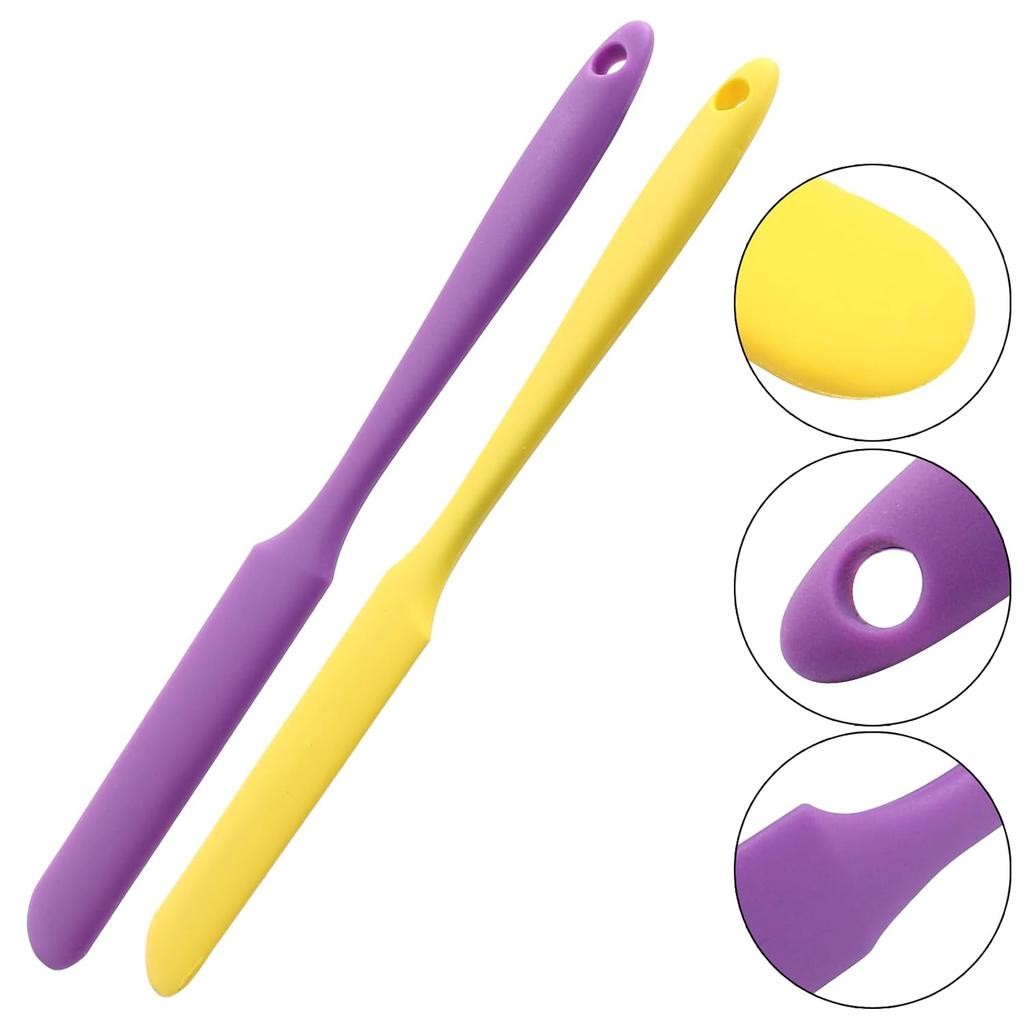 3 шт. Силиконовая шпатель для восковой депиляции, антипригарные шпатели для воска, палочки для смолы в форме эскимо, аппликатор для восковой депиляции, антипригарный кухонный скребок (Апельсин,