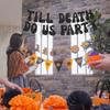Бумага Пока Смерть Не Разлучит Нас Вечеринка Черный Баннер Сделай Сам Хэллоуин Девичник Девушки