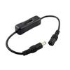 Black White Female Male Power Cable DC 12V Inline 304 Switch DC Connector  LED Strip Light