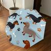 1PC Dachshund paw prints Automatic Open/Close Umbrella with Windproof, 8-Rib Sturdy Canopy, Durable Ribs, Fashionable Design1313A