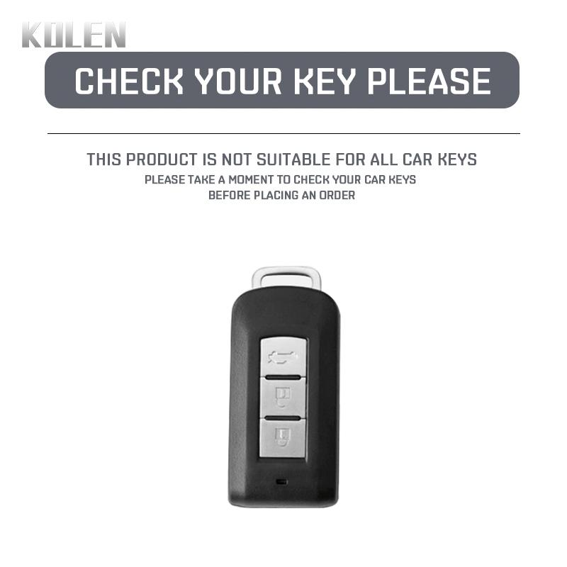 Abs Carbon Fiber Style Car Key Case Cover For Mitsubishi Xpander Outlander Asx Pajero Eclipse Cross Montero Keychain Accessories