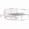 VidaXL Cadre de lit avec tiroirs 160x200 cm bois massif de pin, sommier, cadre de lit double, cadre de lit en bois massif, 3301544