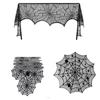 1/3/5 шт., черная кружевная скатерть-паутина для украшения Хэллоуина, семейный обеденный стол для вечеринки и фестиваля