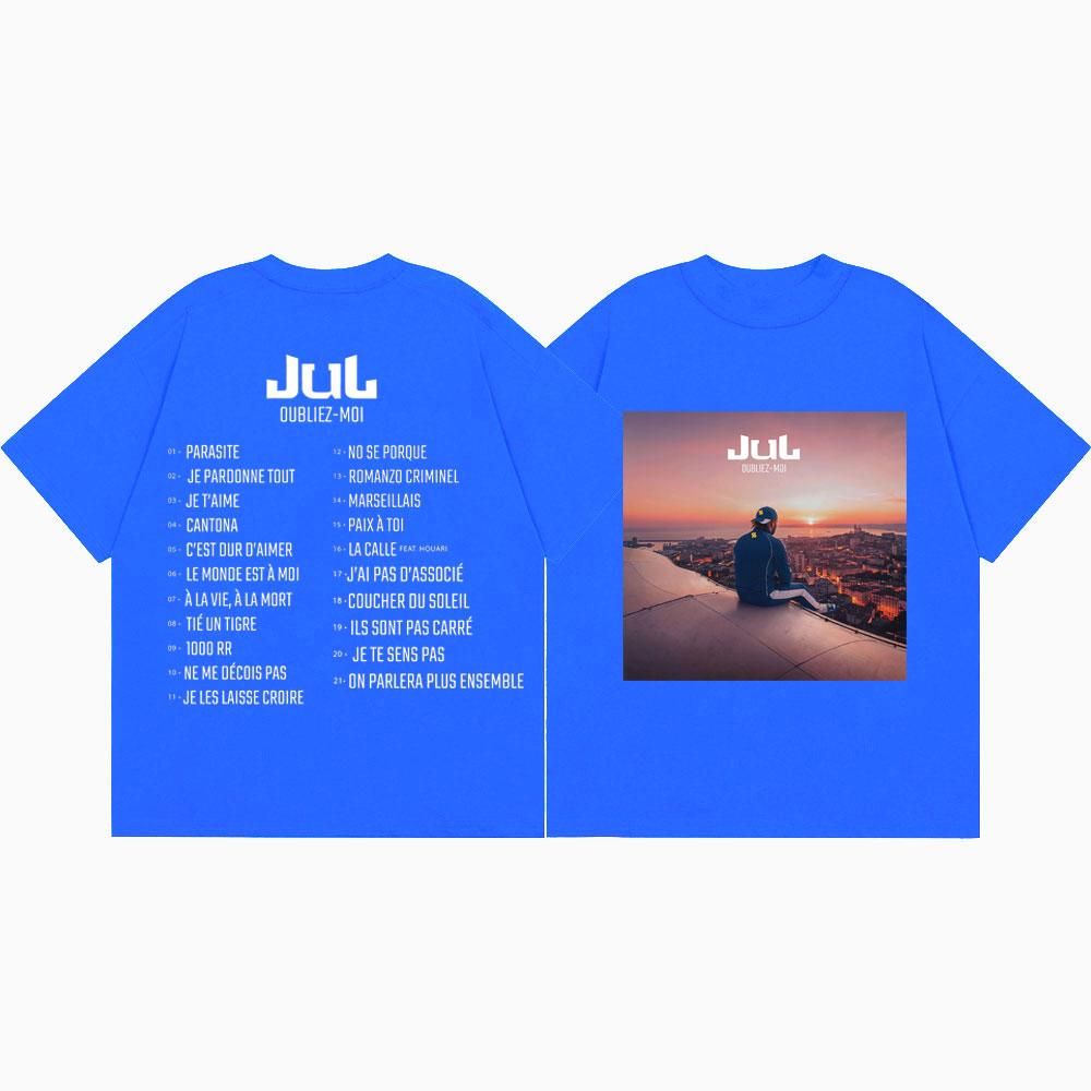 Rapper Jul Oubliez Moi Graphic T Shirts High Quality Fashion Short Sleeve T-shirts Men Women Clothing Harajuku Hip Hop T-shirt