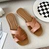 Slides Open Toe Flat White Woman Slippers Sandals Shoes for Women On Beach Outside Black Brown Indoor New Style Promotion I Vip