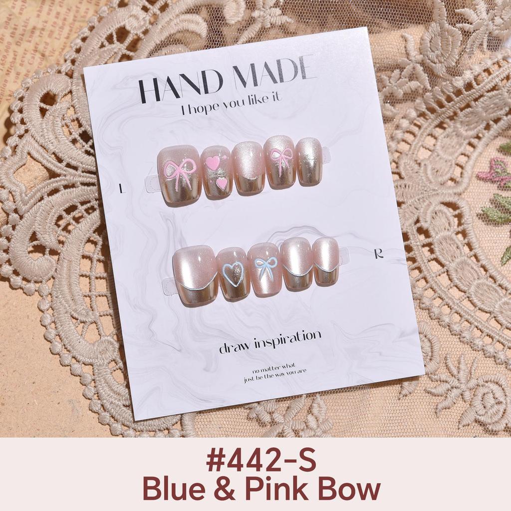 27Style Choice кошачий глаз накладные ногти короткие ручной работы накладные ногти с наклейками инструменты полное покрытие типсы с желеобразным клеем