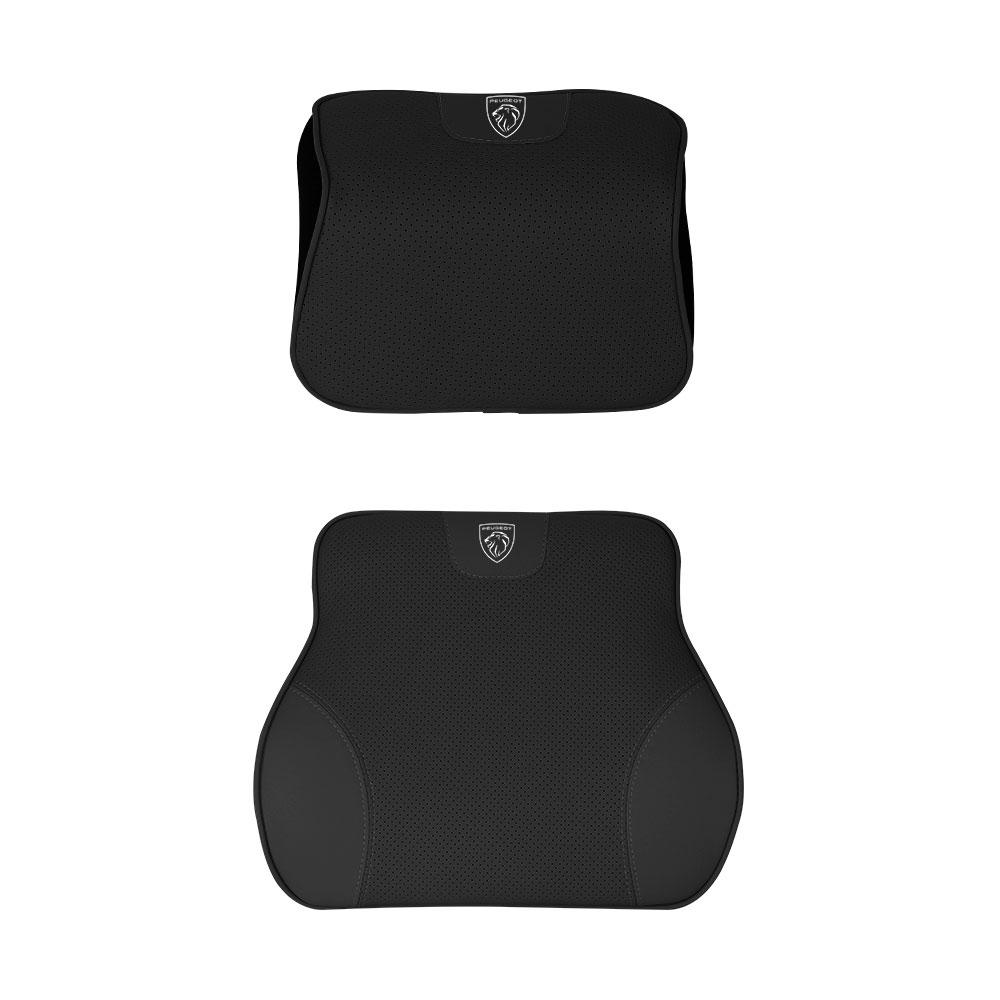 Auto Badge Memory Foam Car Lumbar Cushion Backrest Headrest Interior Accesories For PEUGEOT 206 3008 208 308 207 508 107 307 408