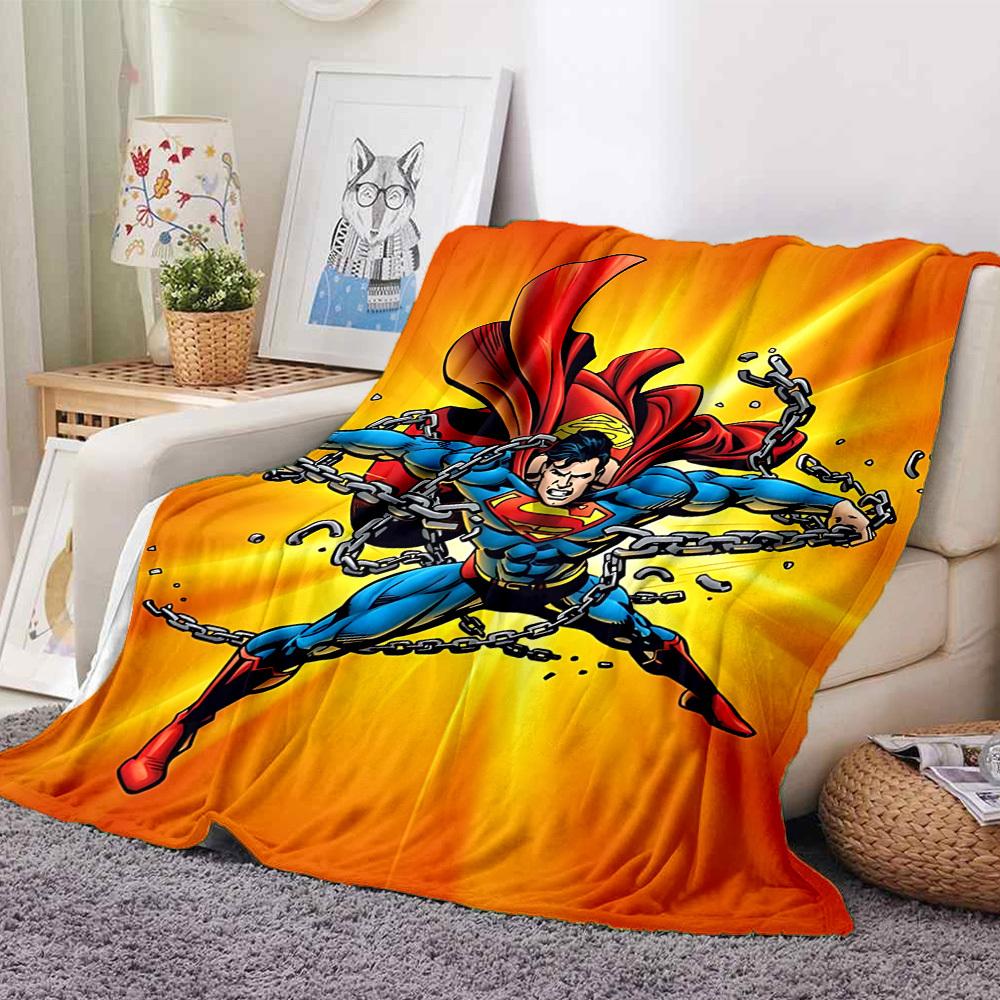 1pc Superman, Chains Flannel Throw Blanket Soft, Warm & Cozy for Couch, Bed, Office, and Travel Versatile All Season Gift, Christmas present