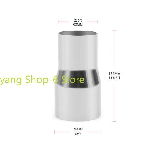 51mm 63mm 57mm 76mm Universal Stainless Steel Car Exhaust Reducer Connector Pipe Tube Adapter Exhaust Assembly Car Accessories