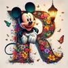 Disney Микки Маус Алмазная Живопись Буквы Мультфильм Алмазная Мозаика Стразы Картинки Минни Вышивка Цветок Настенное Украшение