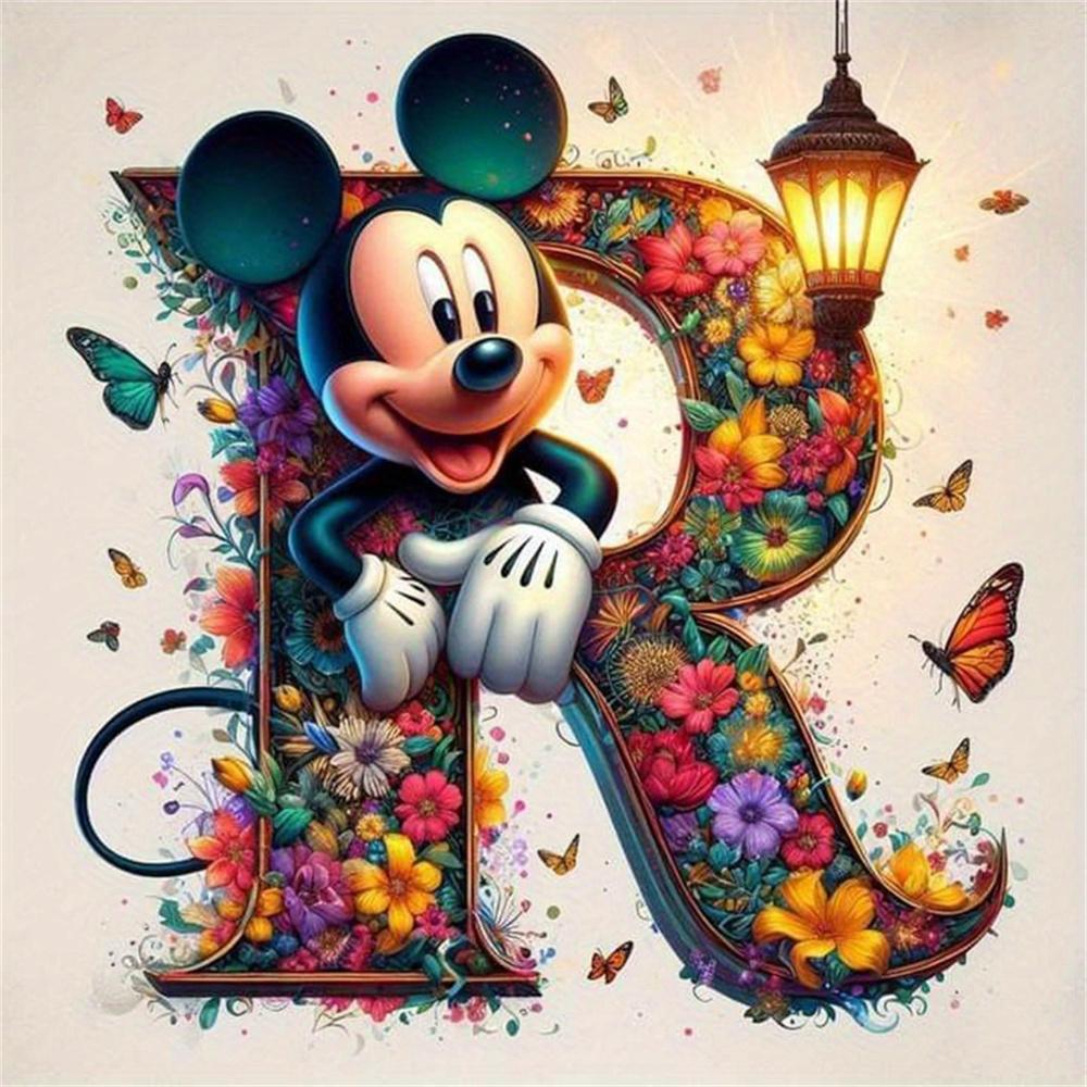 Disney Микки Маус Алмазная Живопись Буквы Мультфильм Алмазная Мозаика Стразы Картинки Минни Вышивка Цветок Настенное Украшение