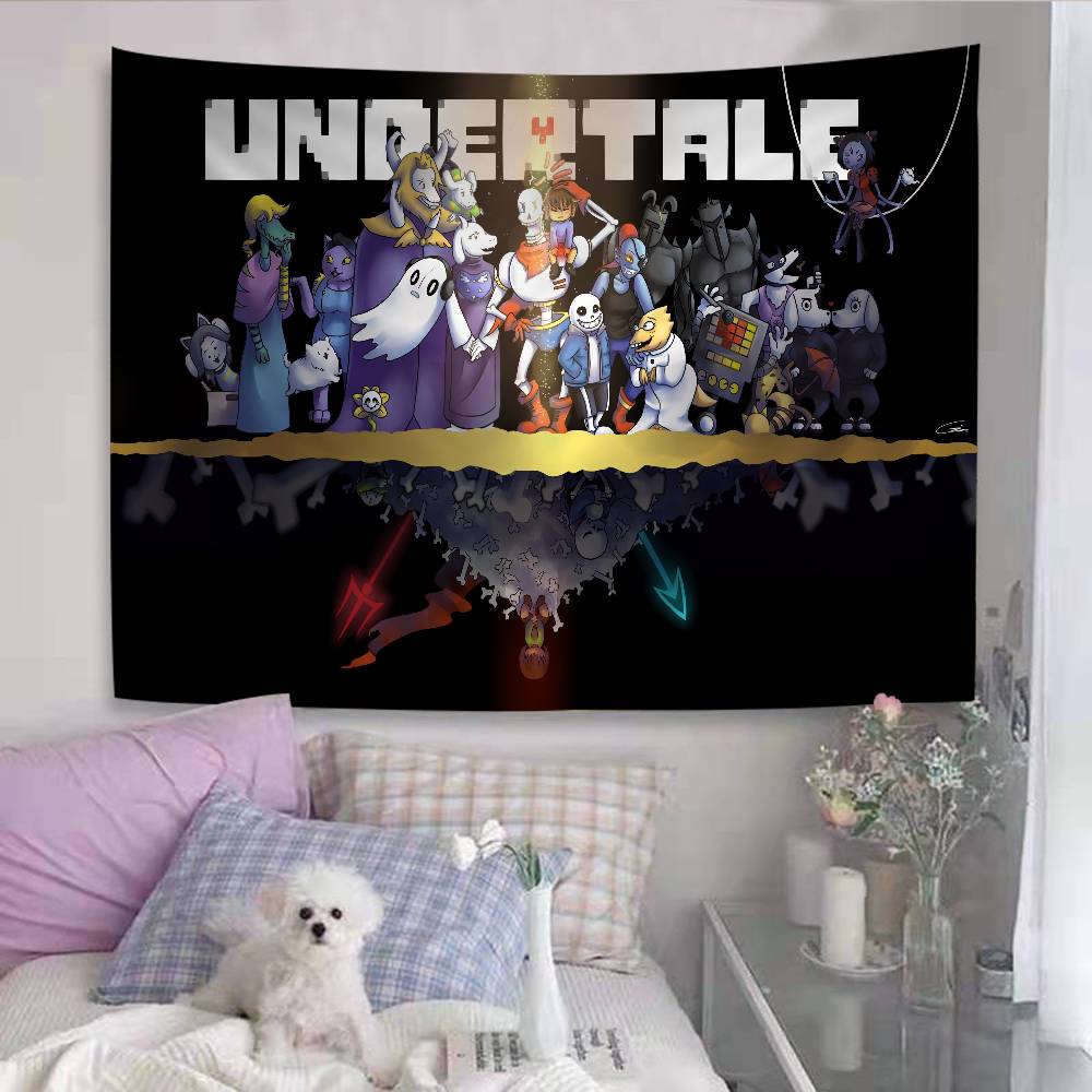 Undertale Красочный Гобелен Настенный Подвесной Хиппи Цветочный Настенный Ковер Декор для Комнаты в Общежитии Настенное Искусство Декор