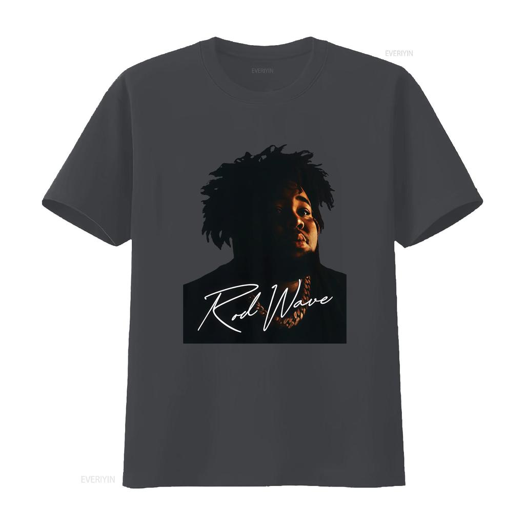 Streetwear Hip Hop Rapper Rod Wave Portrait Print Casual T Shirt vintage Washed graphic Versatile homme Comfortable