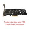 Dual M.2 to PCIe Adapter M.2 NVMe SSD to PCIe Adapter & NGFF (B+M Key) SSD to SATA Controller Expansion Card