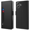 For Xiaomi Redmi 12 5G (Global)/Poco M6 Pro 5G PU Leather Cover Hands-free Stand Phone Case with Card Slot and Mirror