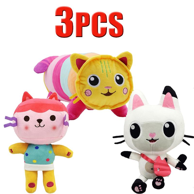## in Gabby Dollhouse Plush Toy Mercat Cartoon Stuffed Animals Smiling Cat Car Cat Hug Gaby Girl Dolls Kids Birthday Gifts