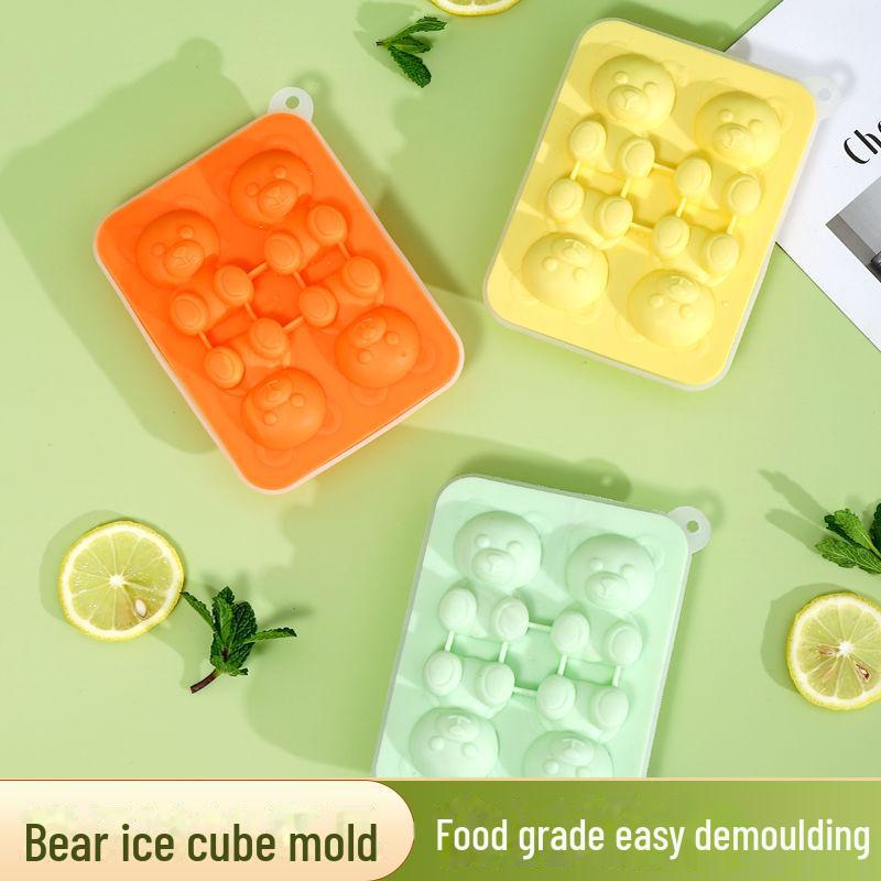 Силиконовая форма для льда Bear для кофе, чая с молоком и домашнего использования