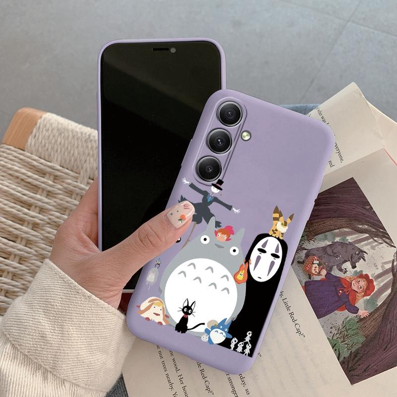 Totoro Anime Phone Case For iPhone Samsung A55 S24 FE S25 M35 Xiaomi Redmi Note 13Pro 14C Huawei Honor 200 Realme Shockproof Anti-Scratch Matte Cover