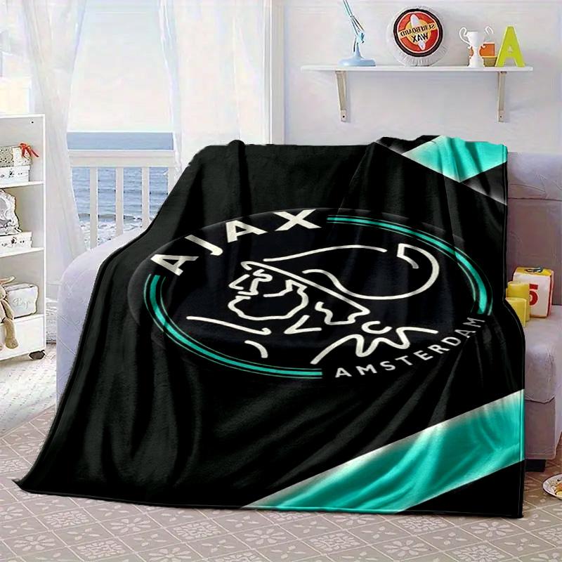 AFC Ajax Emblem Design Portable Blanket/Soft Blanket Bedding Blanket Suitable for Travel Camping Living Rooms Offices Sofas Fan Gifts