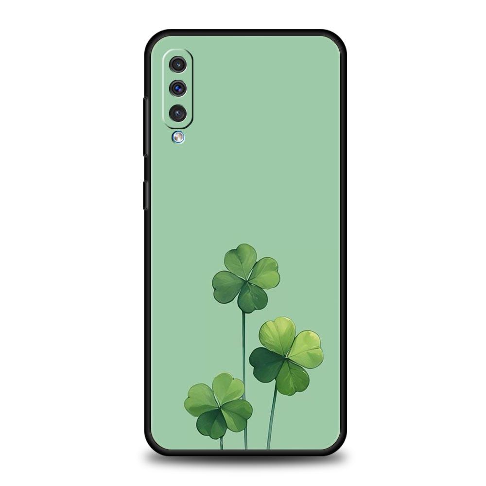 Милый Чехол для Телефона 'Счастливая Трава' Для Samsung A56 A36 A26 A54 A52 A24 A14 A50 A72 A70 A06 A12 A22 A34 A42 A32 A04s A16 5G