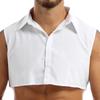 Mens Fashion Fake Collar Detachable Dickey Collar Solid Color Decorative Half Shirts False Collar