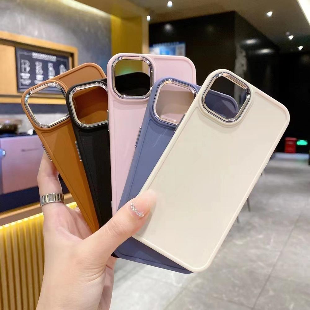 Подходит для Apple 17 Pro Max Металлическая Рамка Кнопка Модный Чехол для Телефона, Чехол для IPhone 7P/XR, 16 и Других Моделей