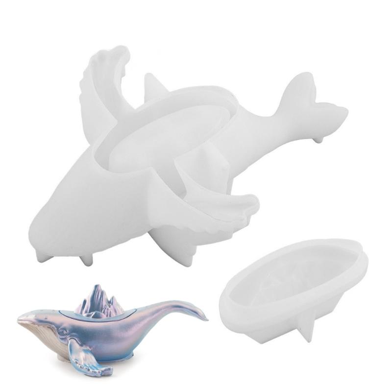 Whale Shaped Silicone Storage Box Mould Efficient Jewelry Sorting and Storing Case Mold Epoxy Resin Organizer Molds