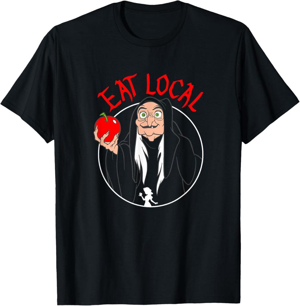 Hot Fashion Casual Unisex Snow White Evil Queen Apple Eat Local T-Shirt S-4XL Four Seasons