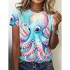 Cute Animals Printed Women‘S T-Shirts Colorful Short Sleeve Tops Colorful 3d Print Streetwear Oversize Summer Ventilate Clothing
