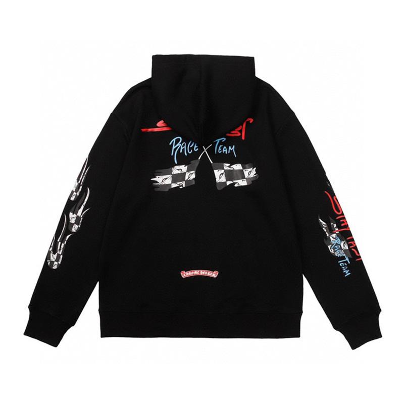 817 CHROME HEARTS Autumn and Winter New Plus Size Classic Style Logo Hooded Sweatshirt, Suitable for Couples to Wear