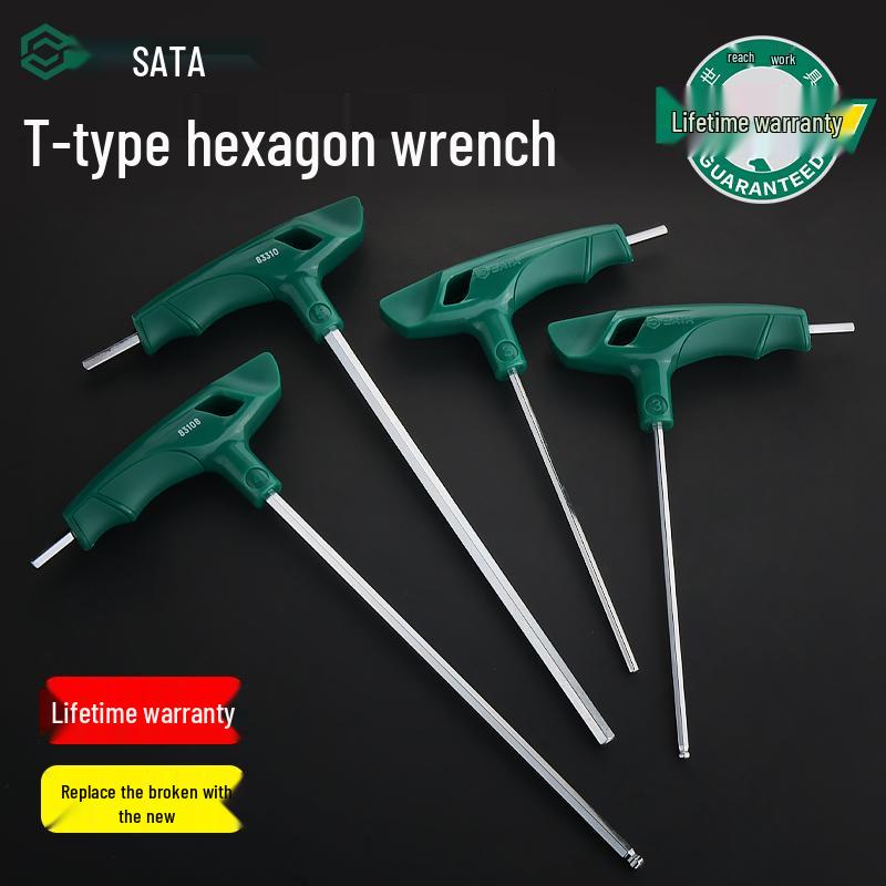 Набор шестигранных ключей SATA с Т-образной ручкой: Шестигранные ключи 2-10 мм, 6-гранные