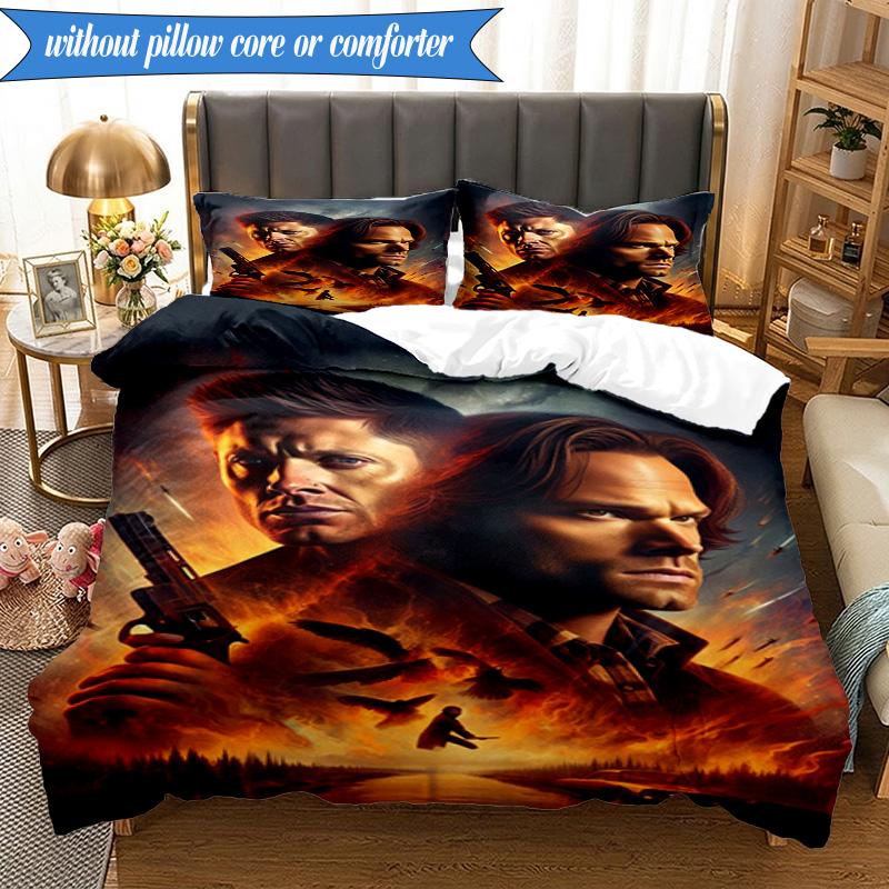 Natural Brother 3pcs K-pop music group Bedding set,Ideal for Bedroom, Dormitory,Including Duvet Cover And 2pcs Pillowcases,Fan gifts