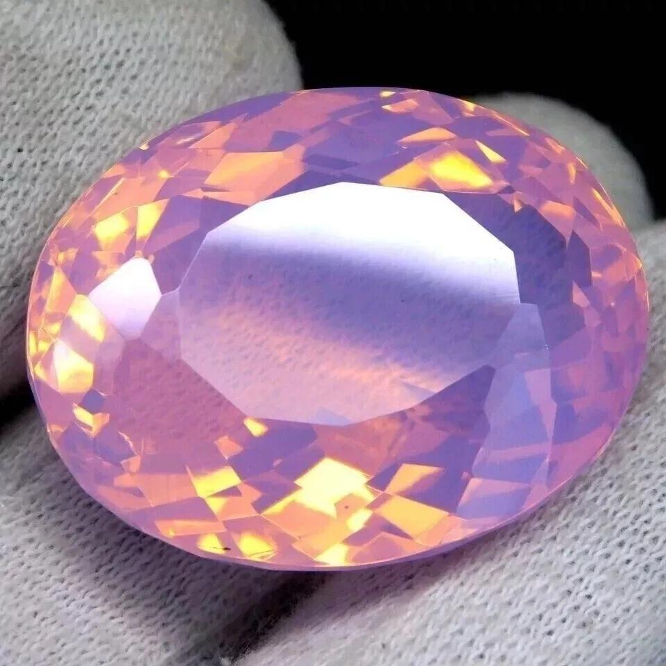 Natural Pink Opal 70 Ct Certified Stunning Loose Gemstone