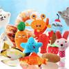 Stress Relief Pet Plush Toy Colorful Cartoon Fruit Animal Shape Bite-resistant Sounding Doll Molar