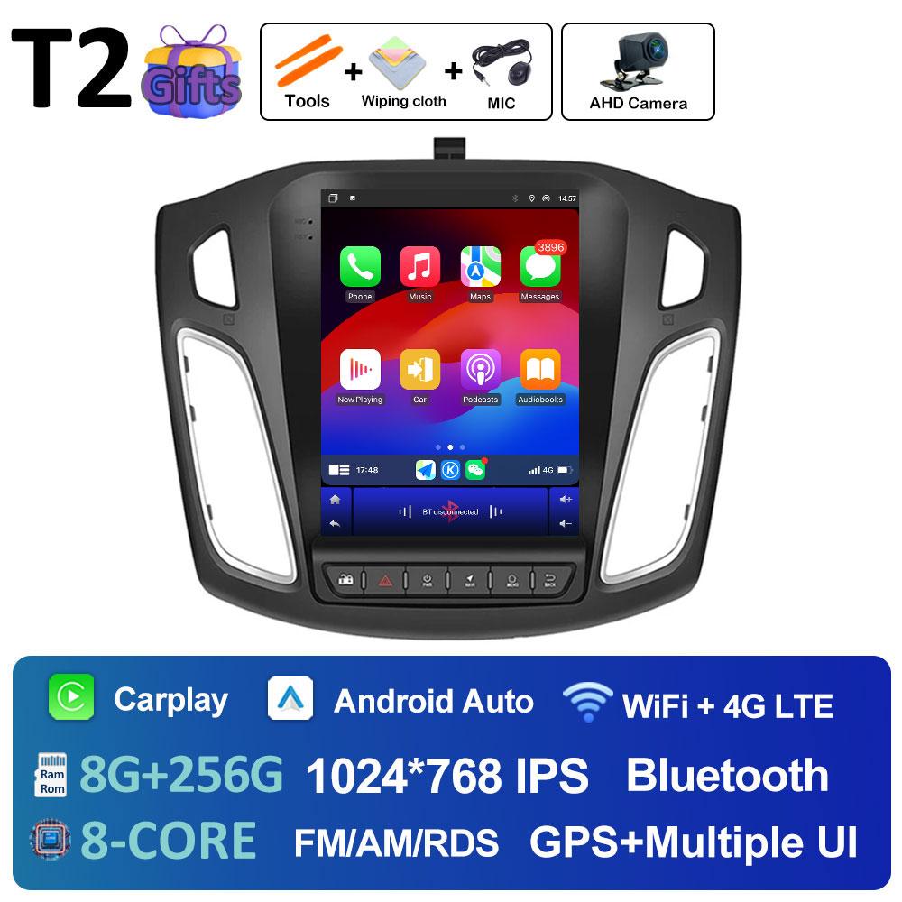 Android 14 Авто Радио Плеер Для Ford Focus 3 Mk 3 2011 2012 2013 2014 - 2019 DSP Стерео Вентилятор Охлаждения 2.5D Сенсорный Экран Нет 2 DIN