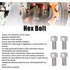 Hex Bolt, 1.25mm Fine Pitch M10 4Pcs Socket Cap Screw Bright Finish A2-70 Stainless Steel for Construction for DIY Jobs for Automotive