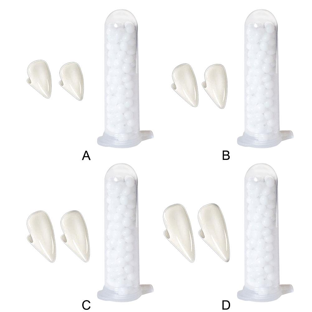 Halloween Vampire Fangs Fake Teeth with Teeth Glue Zombie Masquerade Teeth Resin Vampire False Teeth for Party Makeup Dressup