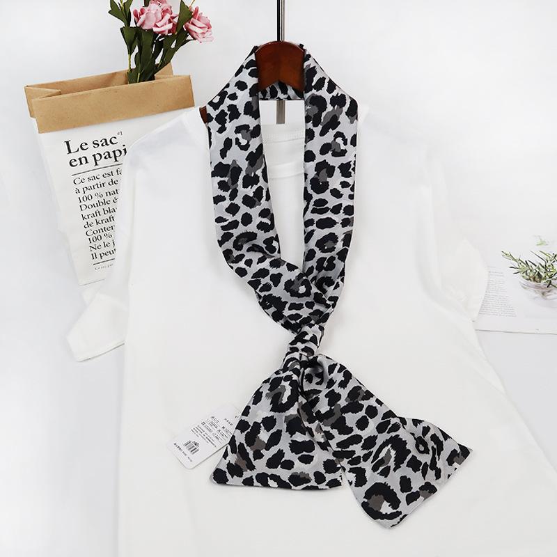 Ladies' Versatile Trendy Simulation Silk Long Strip Print New Binding Bag Travel Sunscreen Party Beach Scarf