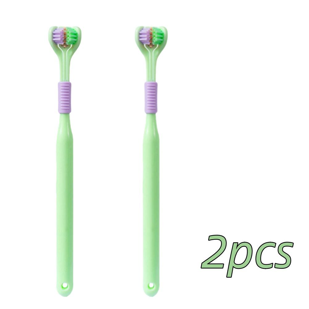 4 шт. мягкая щетина 3-сторонняя зубная щетка бережная очистка взрослых зубов щетка для полного ухода за деснами аутизм сенсорный дизайн инструмент для здоровья полости рта