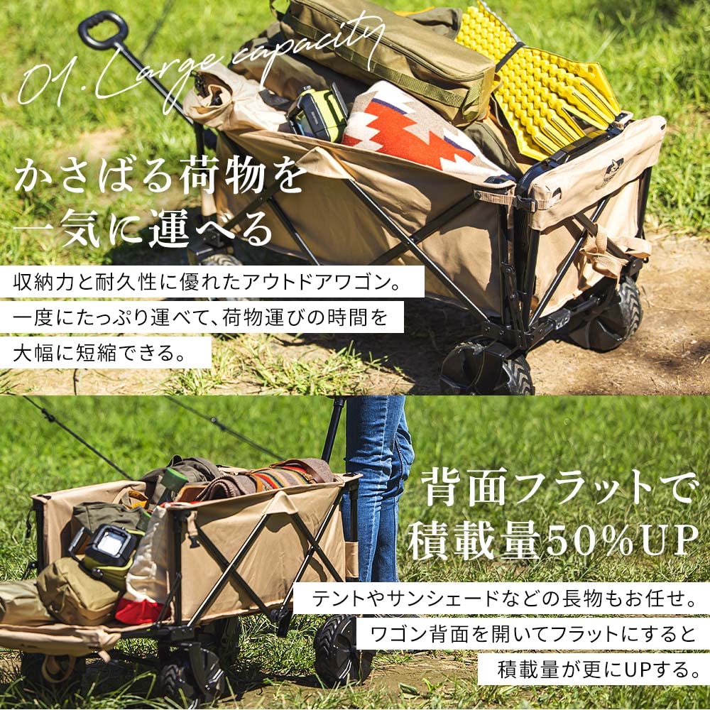 IRIS OHYAMA Carry Wagon Outdoor Wagon Carry Carry Carry Carry Cart Большая вместимость Компактная сумка для хранения вещей в комплекте Компактный кемпинг Отдых Барбекю Спортивный день Подарок на день