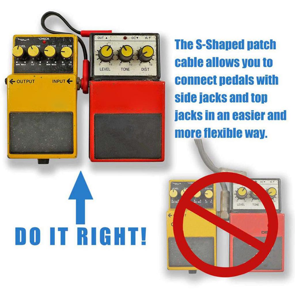 Адаптер кабеля для педали эффектов гитары 15 см/20 см гитарный соединительный кабель Кабели для педалей гитары Бесшумные кабели для педалей эффектов гитары