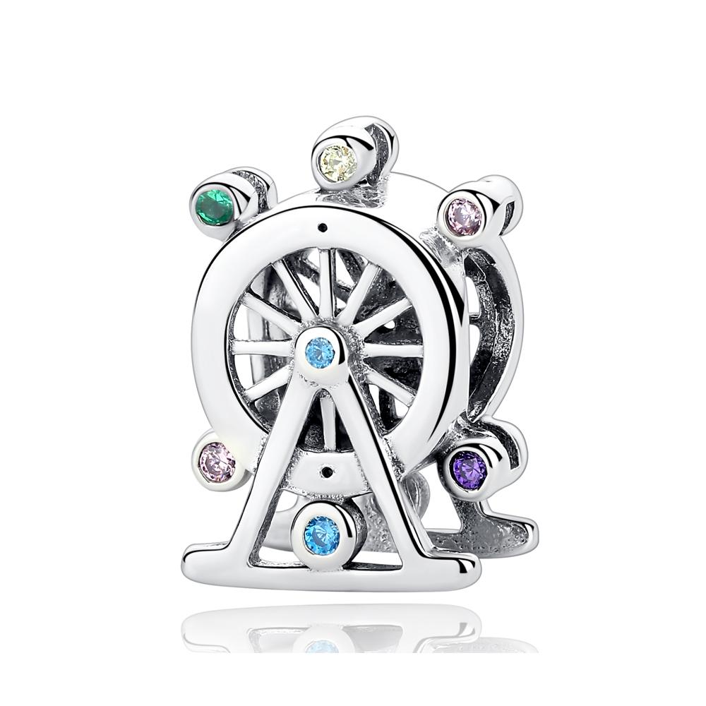 Оригинальные шармы из стерлингового серебра 925 пробы, медь, любовь, путешествия, лондонский автобус, чемодан, парижские бусины, подходят для браслетов и колье известных брендов, женские, DIY, циркон