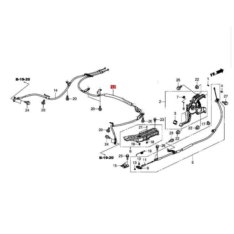 47510-T0A-A02 47560-T0A-A02 Подходит для Ho nd a CR V Задний тормозной трос, трос переключения передач, трос ручного тормоза, трос стояночного тормоза