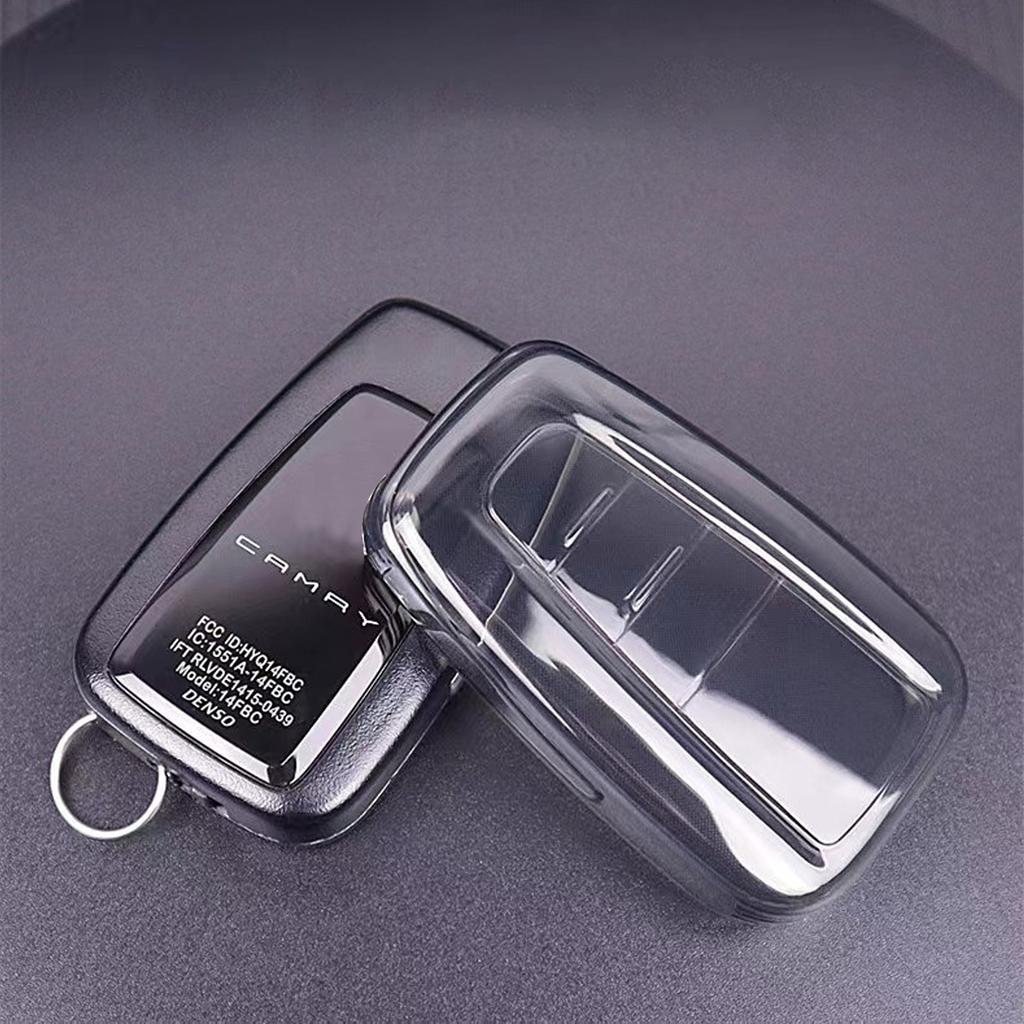 Car Key Fob Case Cover Black Transparent For Toyota For Highlander For RAV4 For Land Cruiser-Prado For Prius For Corolla