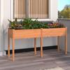 VidaXL Planter with Brown Liner 161x45x76 Cm Solid Fir Wood 364237