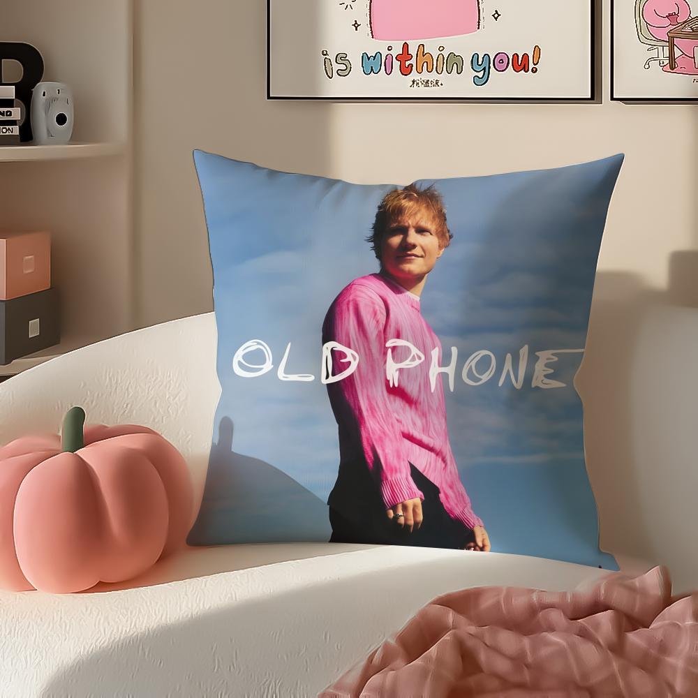 Melodic Pop British Singer EEd Sheeran Cushion Cover Pillowcase Short Plush Invisible zipper Room Sofa Cushion Cover