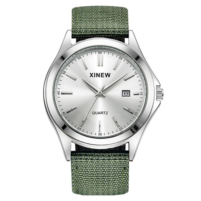 Reloj Hombre XINEW Brand Boys Watches Men Students Fashion Nylon Band Gifts Date Quartz Watch Relogio Masculino Montre Homme