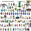 Строительный набор LEGO-совместимых минифигурок Minecraft: Голем из красного камня и Стив для украшения торта